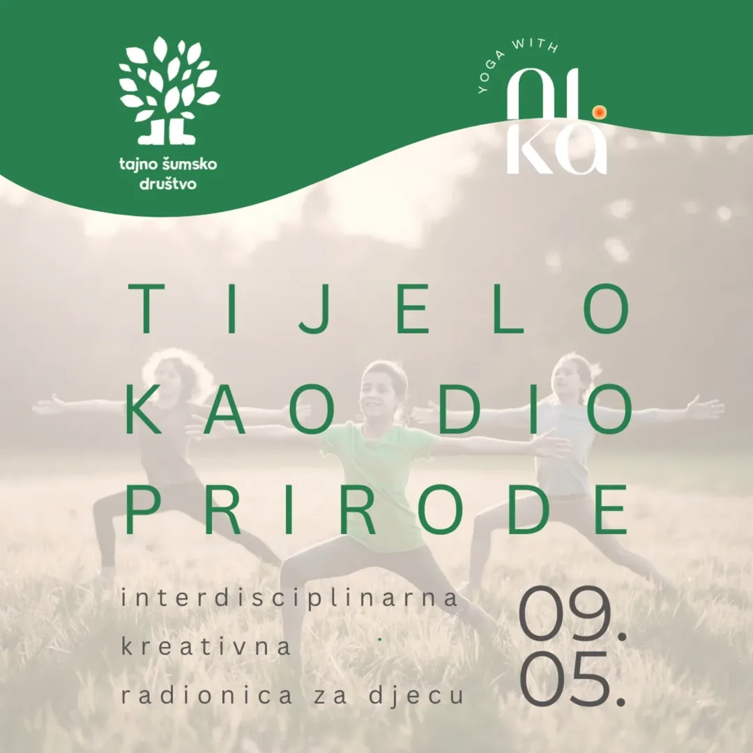 Plakat radionice Tijelo kao dio prirode, 09. svibnja